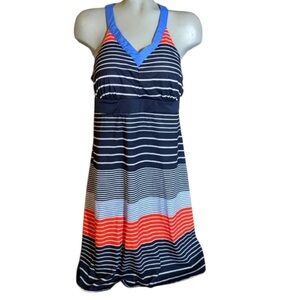 Outdoor Lifestyle Red White & Blue Striped Racerback Dress – Size XL